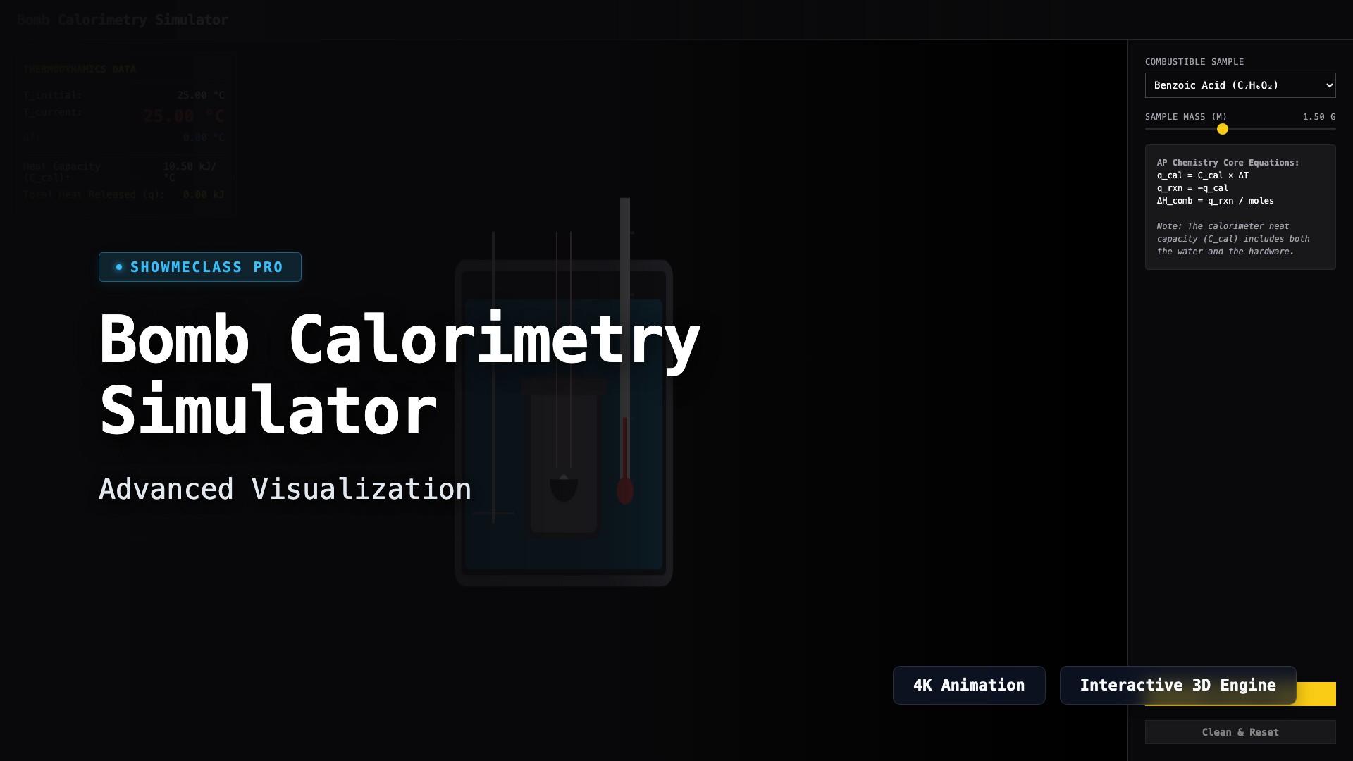 Bomb Calorimetry Simulator visualization thumbnail