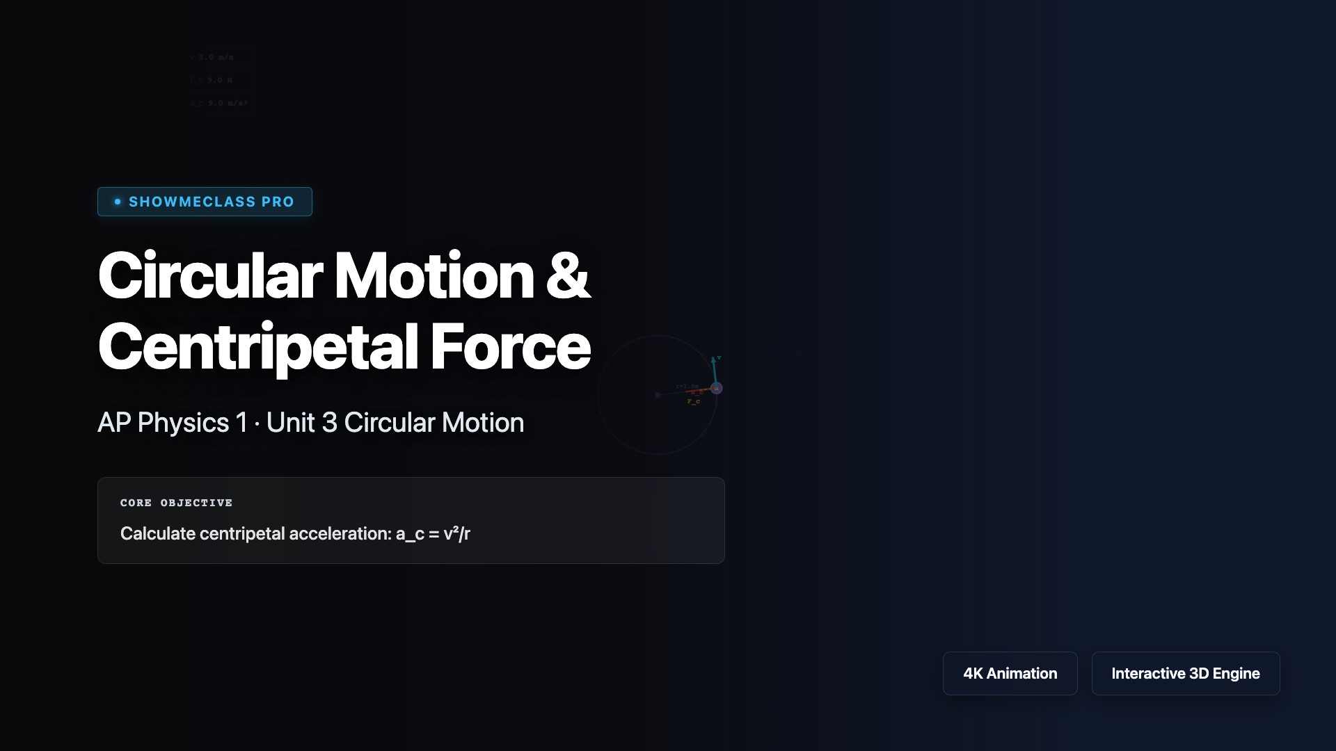 Circular Motion & Centripetal Force visualization thumbnail