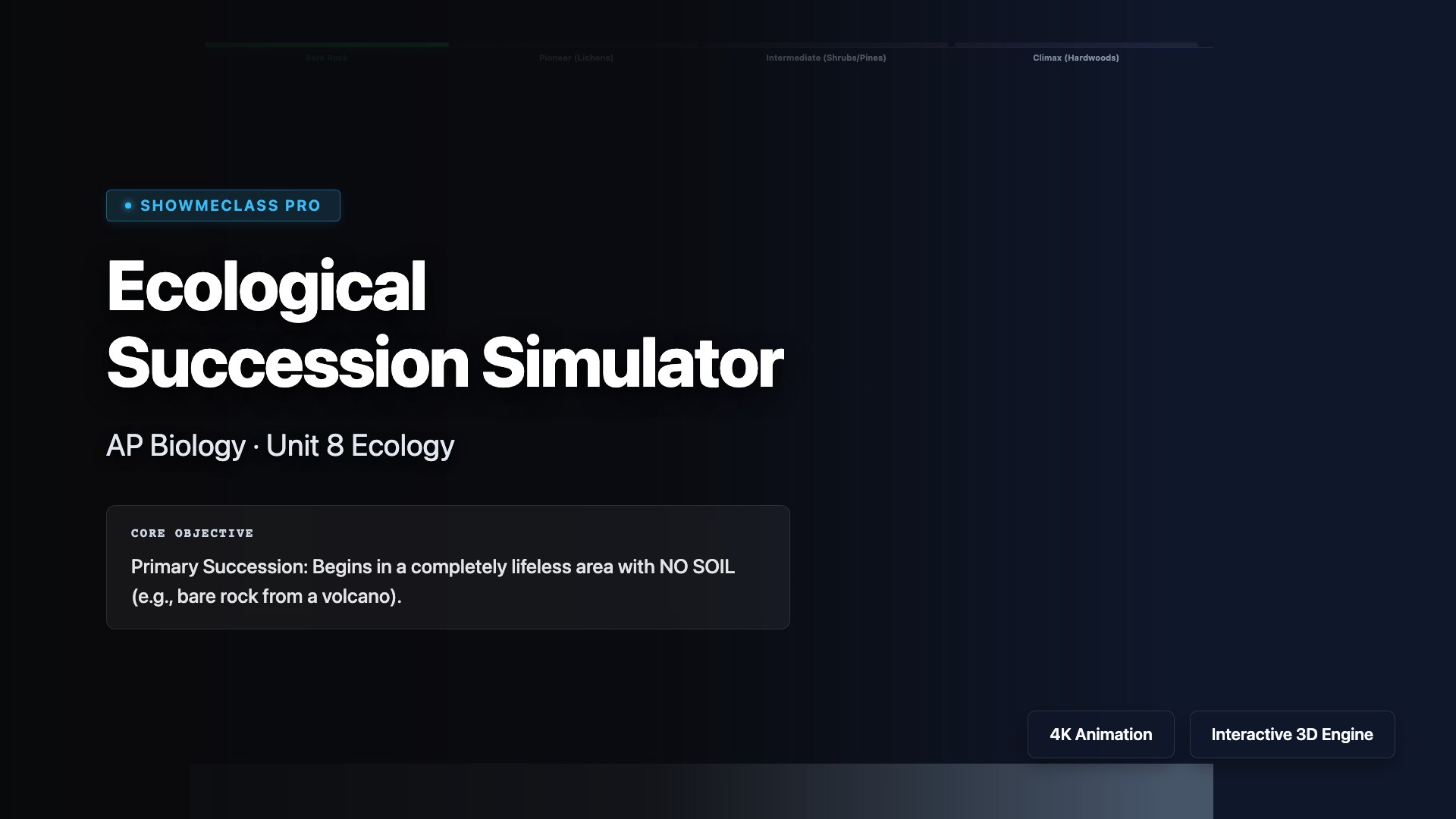Ecological Succession Simulator visualization thumbnail