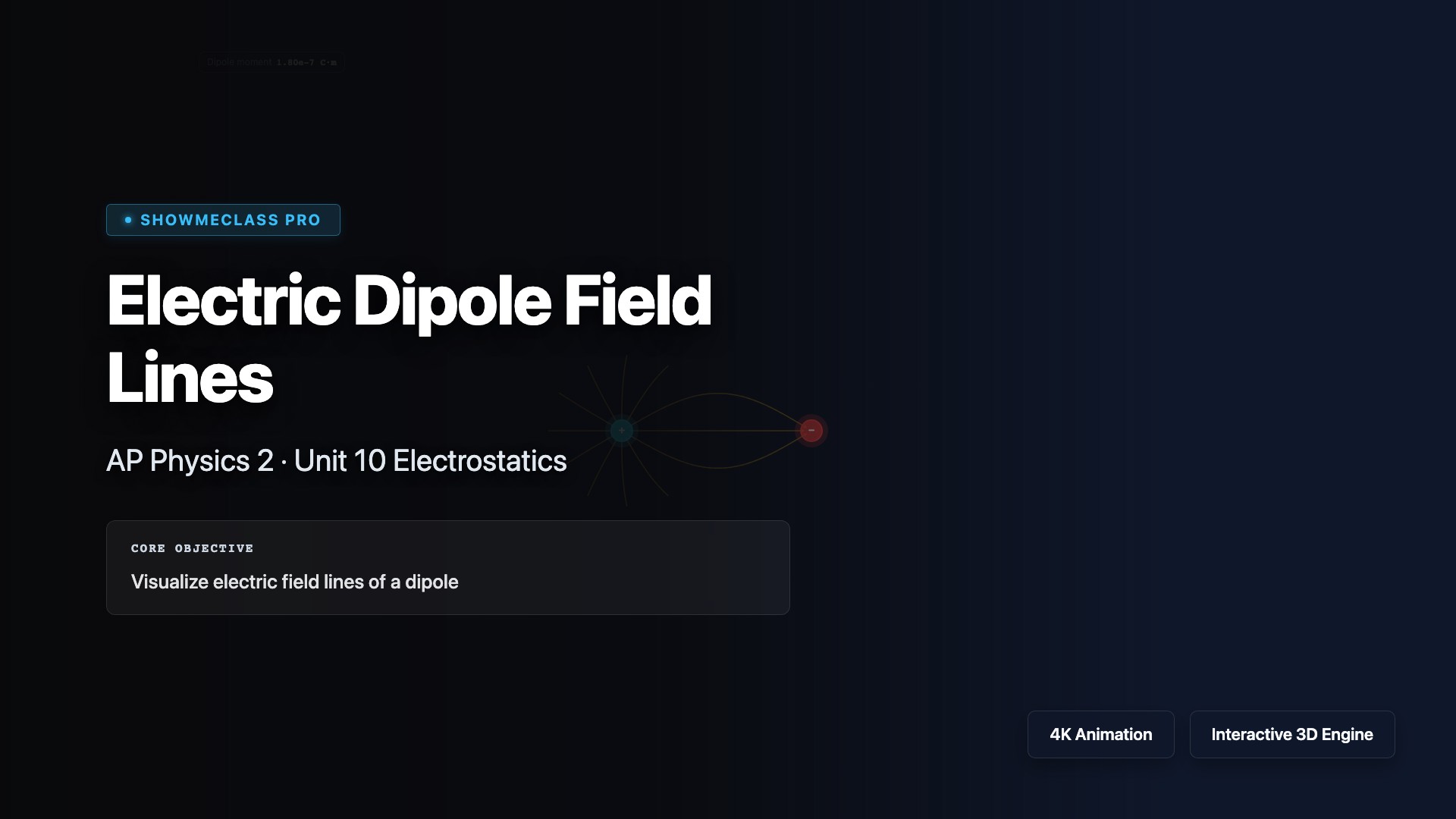 Electric Dipole Field Lines visualization thumbnail