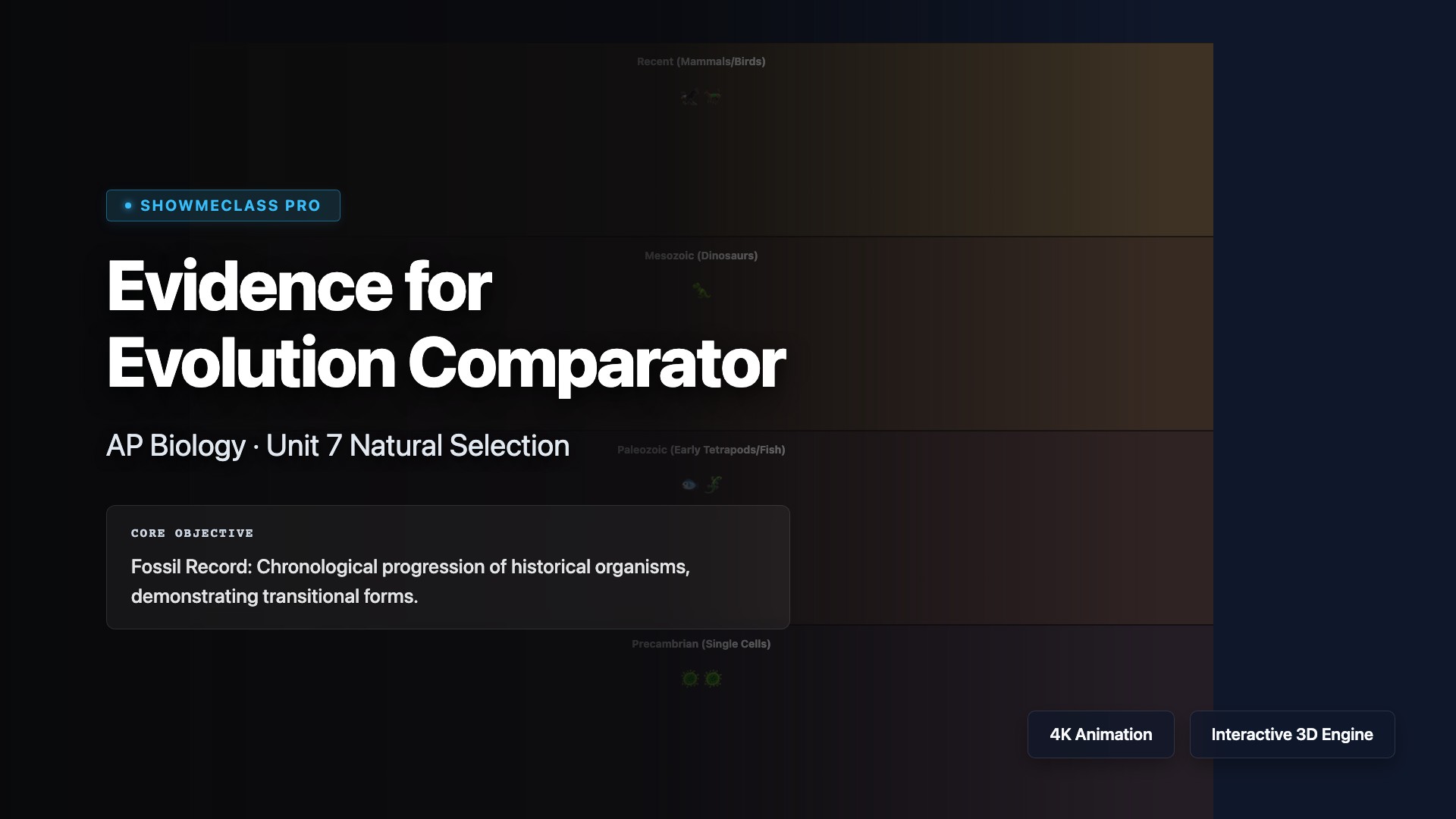 Evidence for Evolution Comparator visualization thumbnail