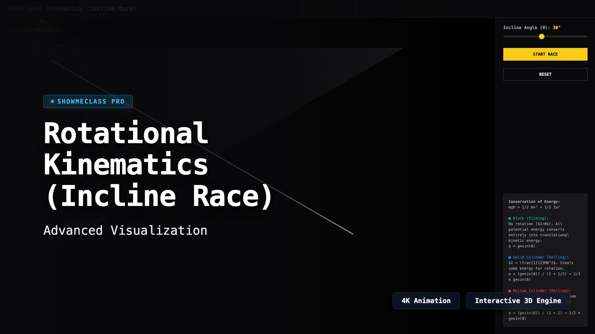 Rolling vs Sliding Friction (Incline Race) visualization thumbnail