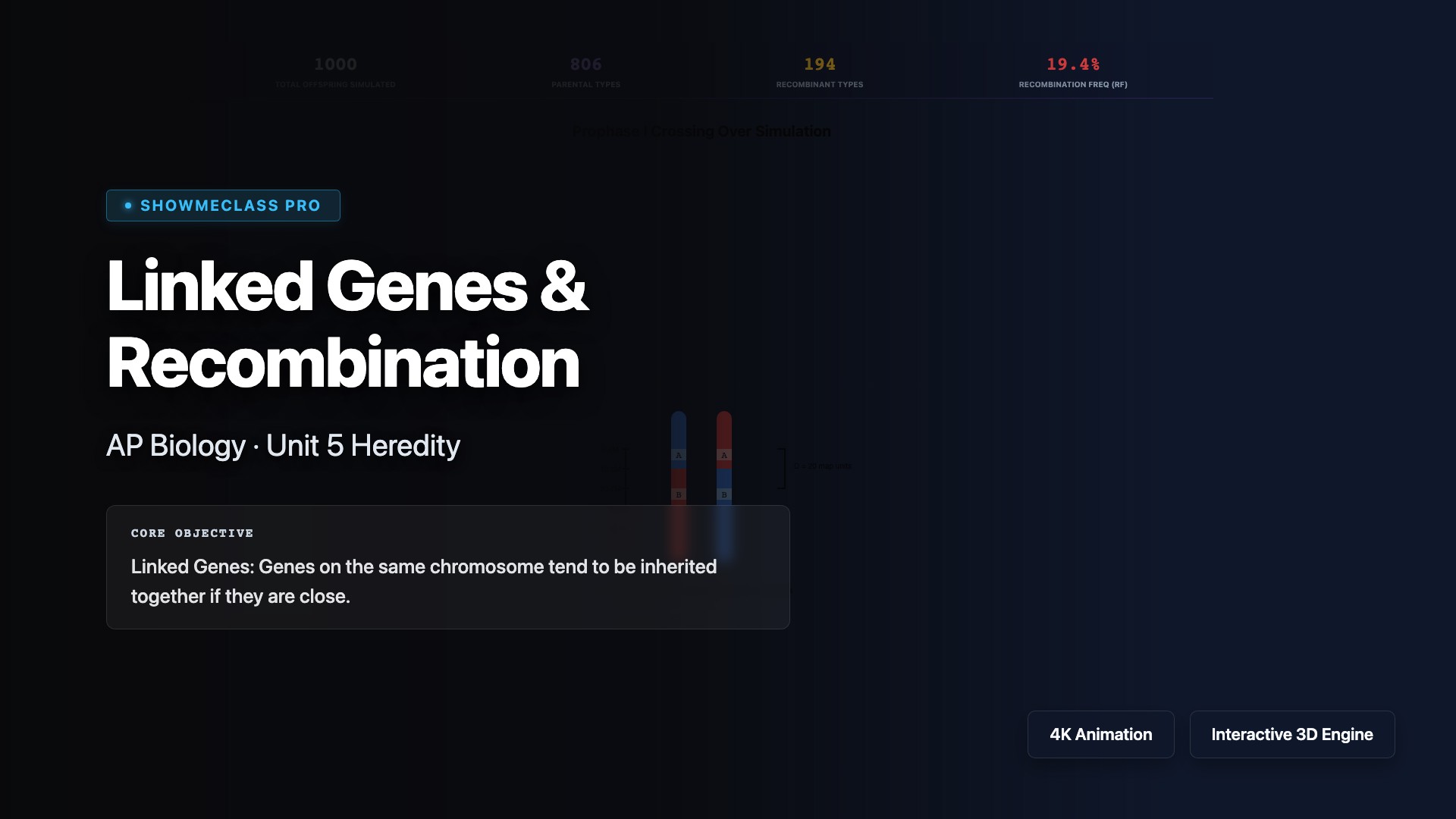 Linked Genes & Recombination visualization thumbnail