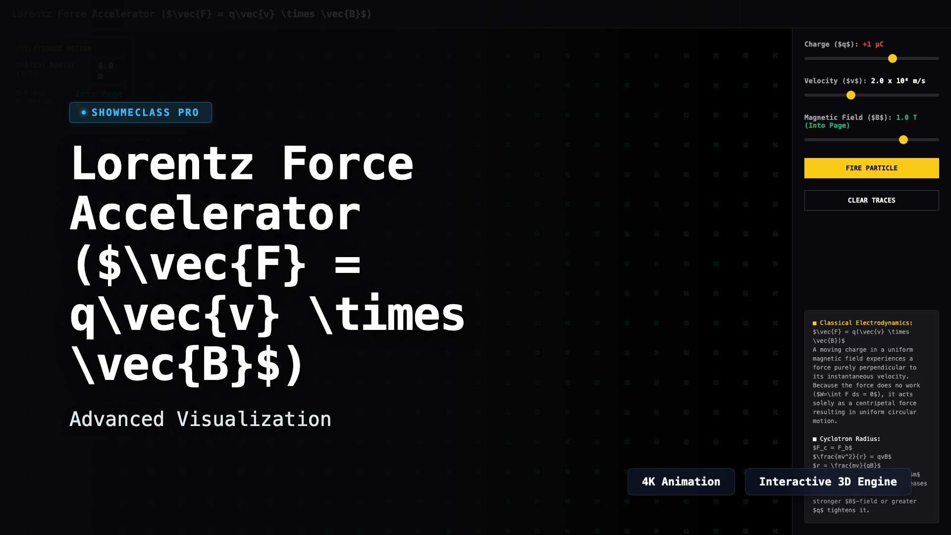Lorentz Force 3D Particle Accelerator visualization thumbnail