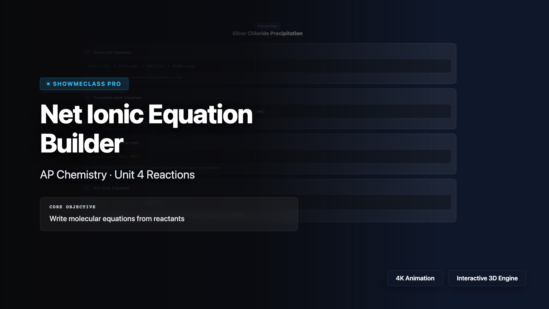 Net Ionic Equation Builder visualization thumbnail