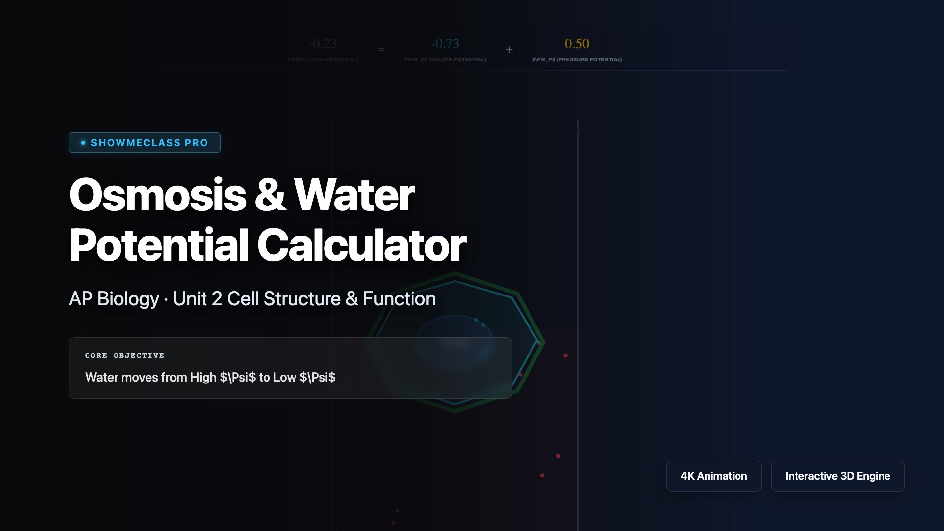 Osmosis & Water Potential Calculator visualization thumbnail
