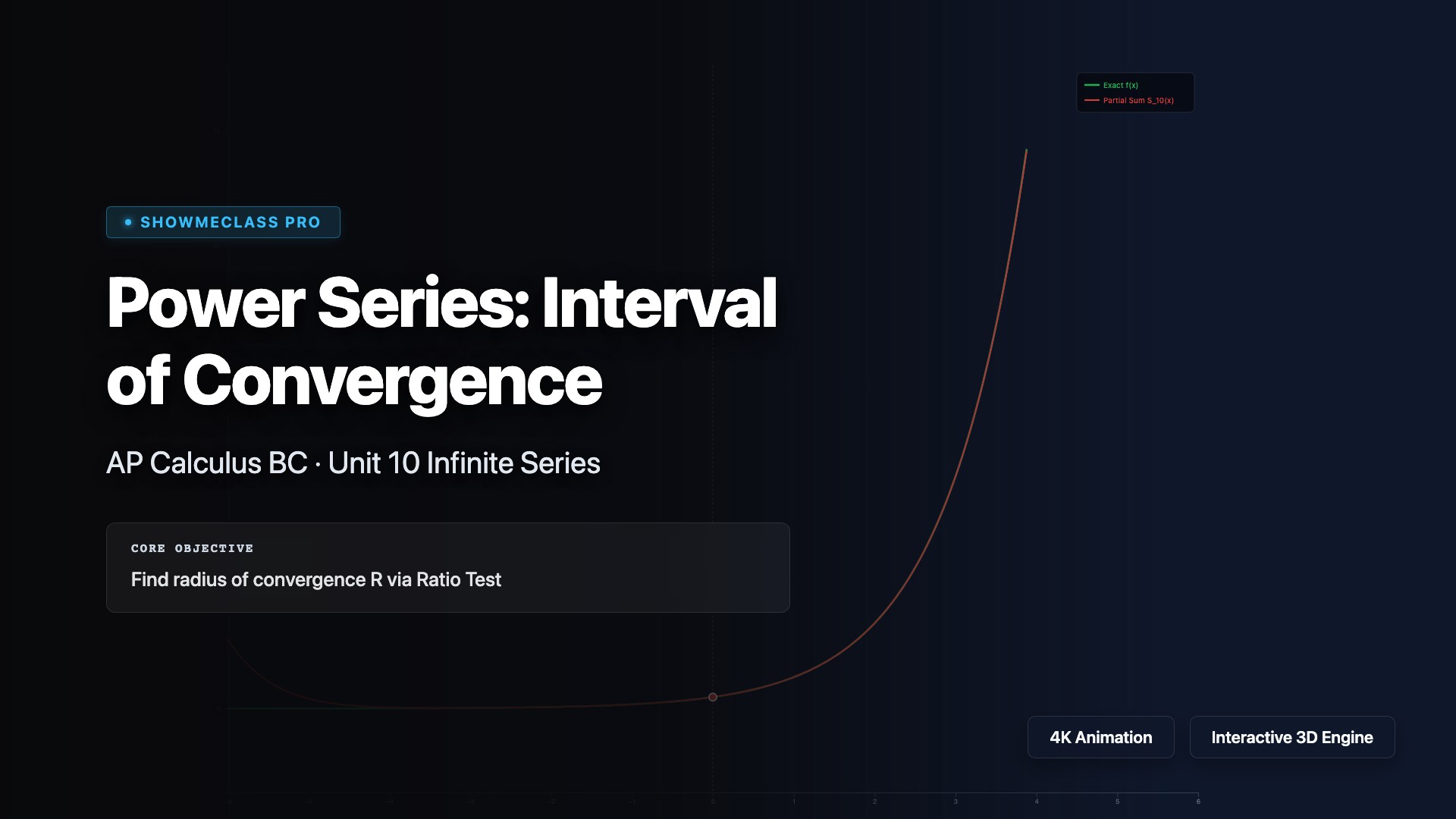 Power Series: Interval of Convergence visualization thumbnail