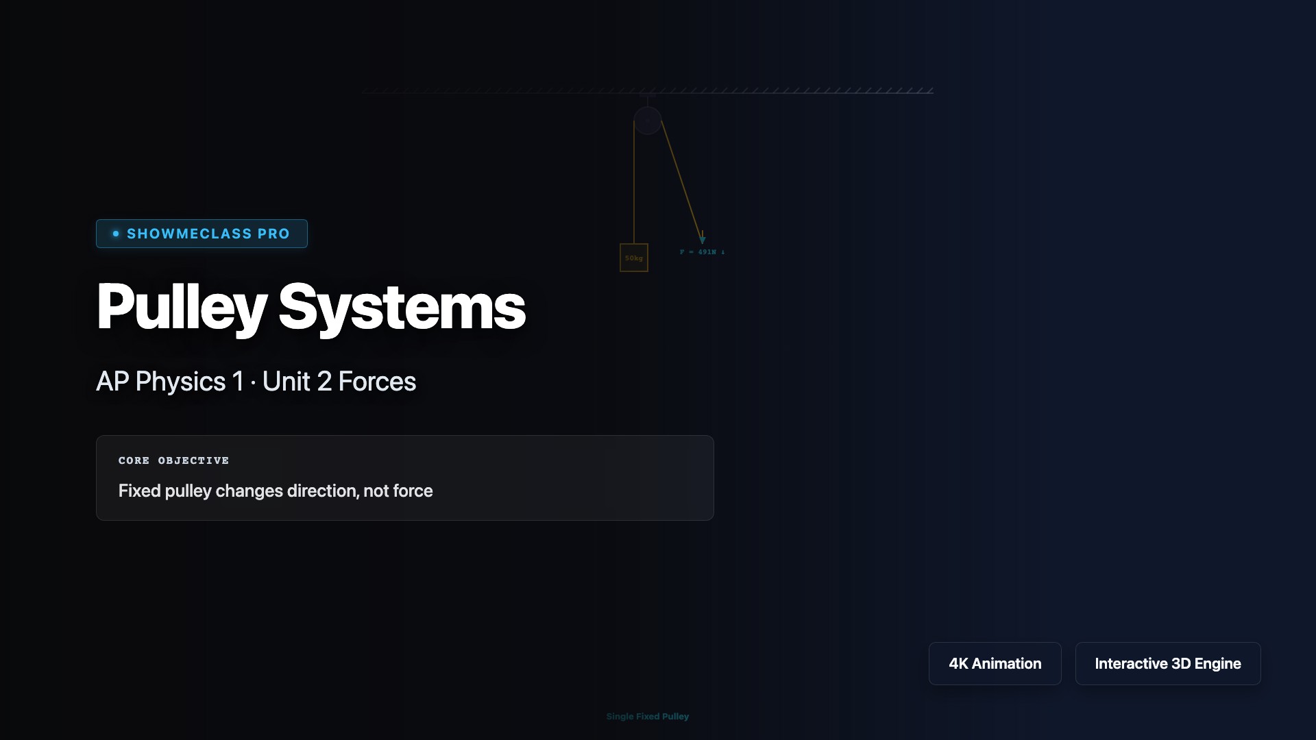 Pulley Systems & Mechanical Advantage visualization thumbnail