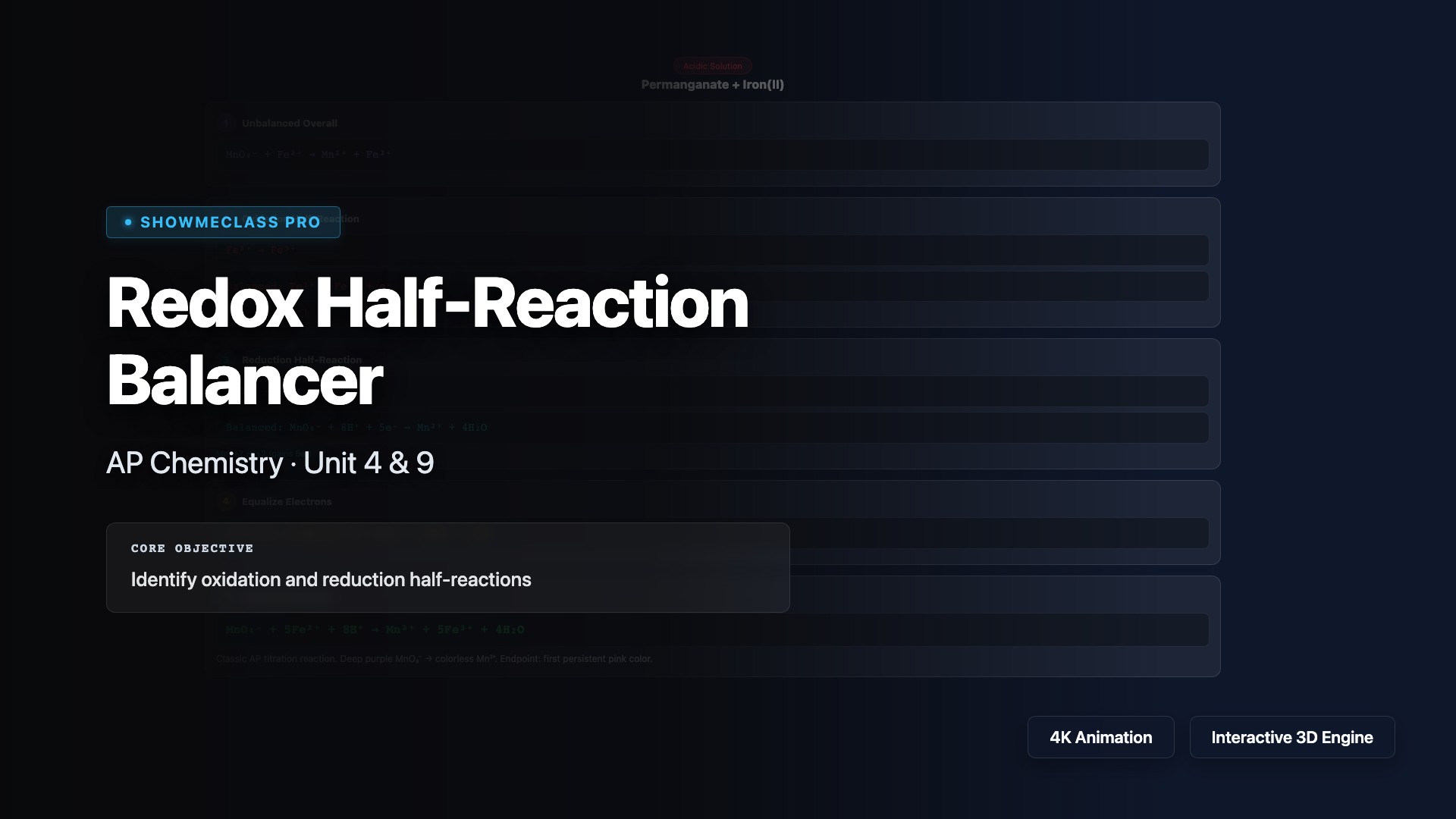 Redox Half-Reaction Balancer visualization thumbnail