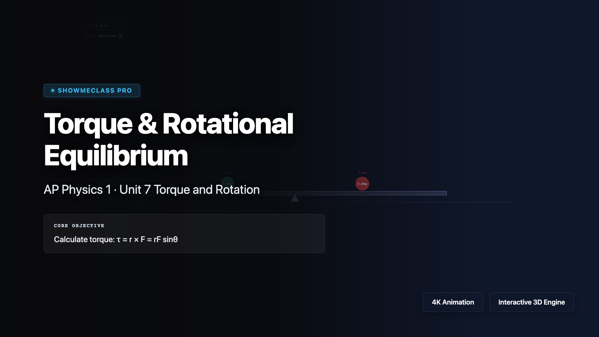 Torque & Rotational Equilibrium visualization thumbnail
